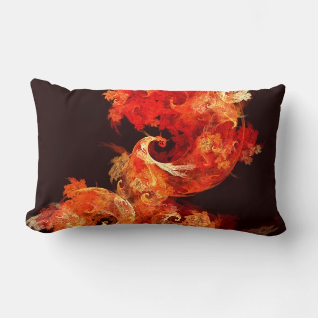 Danse Feux d'artifice Art Abstrait Lumbar Coussin (Recto)