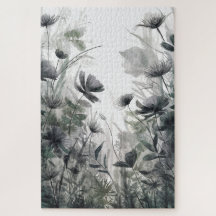 Danse Fleur Fluide | Puzzle Botanique à l'Aquarell