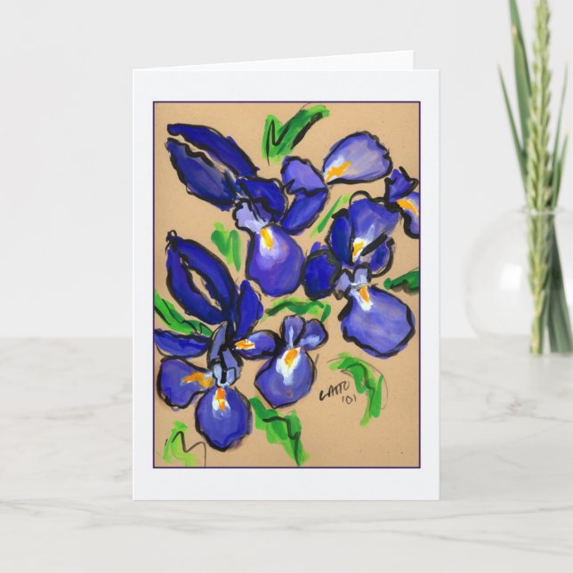 Danse moderne Iris Peinture Carte de voeux (Devant)