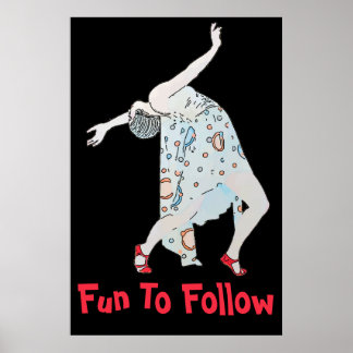Danse, modifier le texte, me suivre, Poster