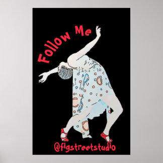 Danse, modifier le texte, me suivre, Poster