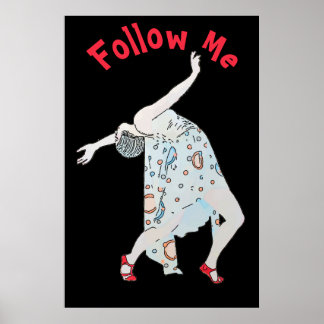 Danse, modifier le texte, me suivre, Poster