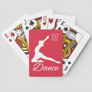 DANSE monochrome personnalisé et cartes de jeu cou