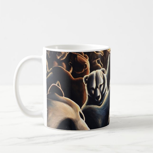 Danse Ours Mug Fête Animaux Coupes Ours Lunettes (Gauche)