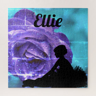 Danse Rose Violette Abstrait Puzzle 676 pièces