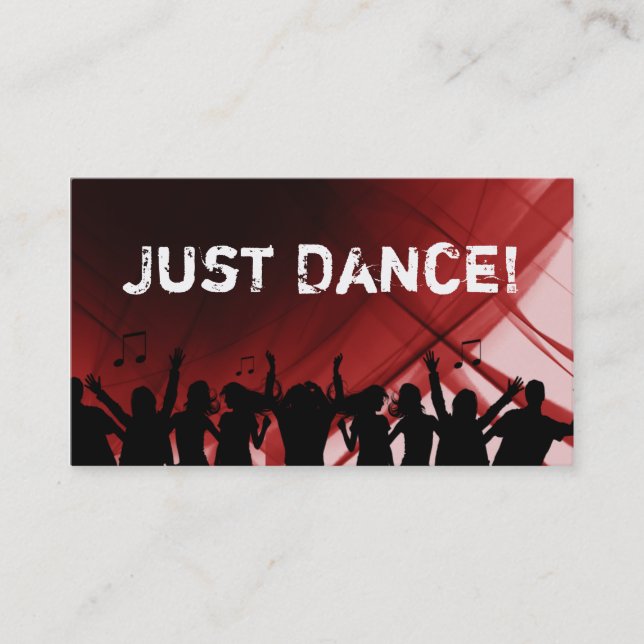 Danse rouge rouge de musique de carte de visite du (Devant)