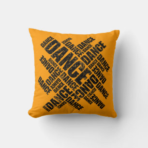 Danse Typographique (Distressée) Oreiller