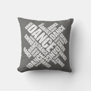 Danse Typographique (Distressée) Oreiller