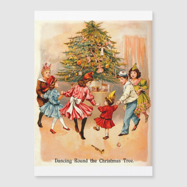 Danser autour de la carte de Noël Tree Holiday Car (Devant)