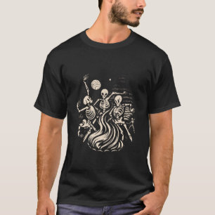 Danser Autour Du T-shirt Des Skeletons Bonfire