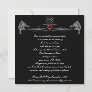Danser Démons Bijoux Goth Mariage Invitations
