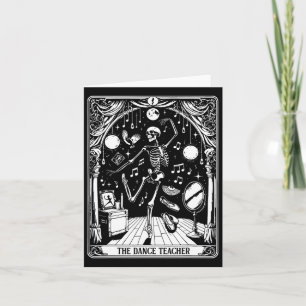 Danser Enseignant Carte Tarot Squelette Danser Bal