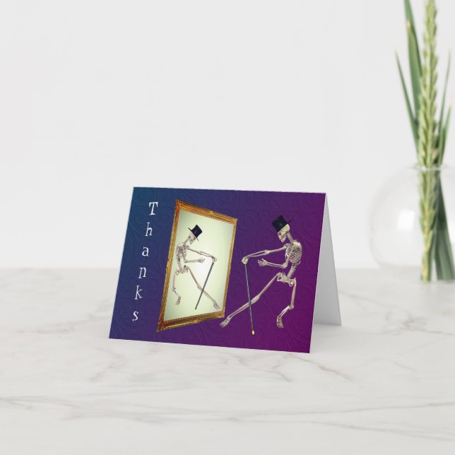 Danser Le Squelette Dans Le Carte de remerciements (Devant)