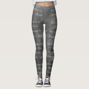 Danser Leggings Danser Dans La Pluie Chalkboard
