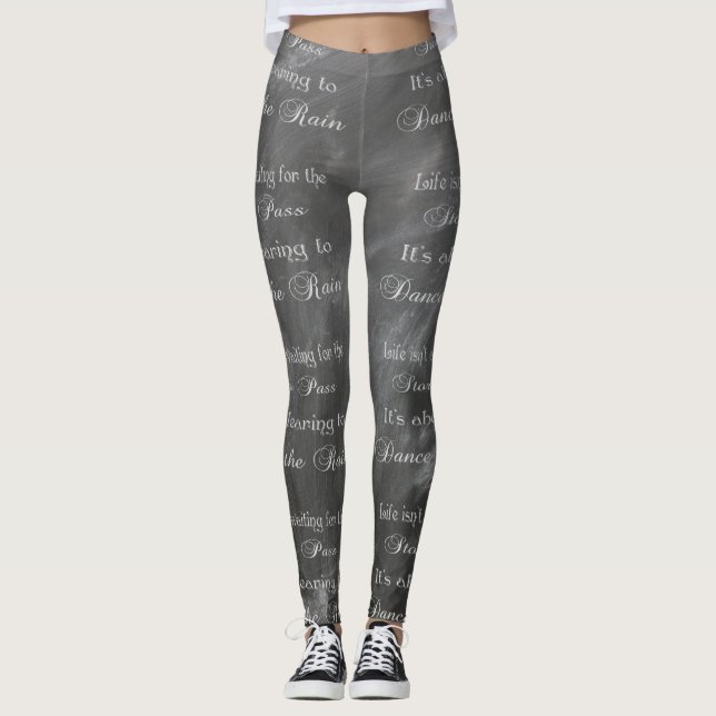 Danser Leggings Danser Dans La Pluie Chalkboard (Devant)
