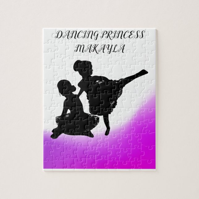 DANSER PRINCESS PUZZLE AVEC LE NOM PERSONNALISÉ! (Vertical)