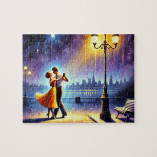 Danser sous un puzzle lampe de rue