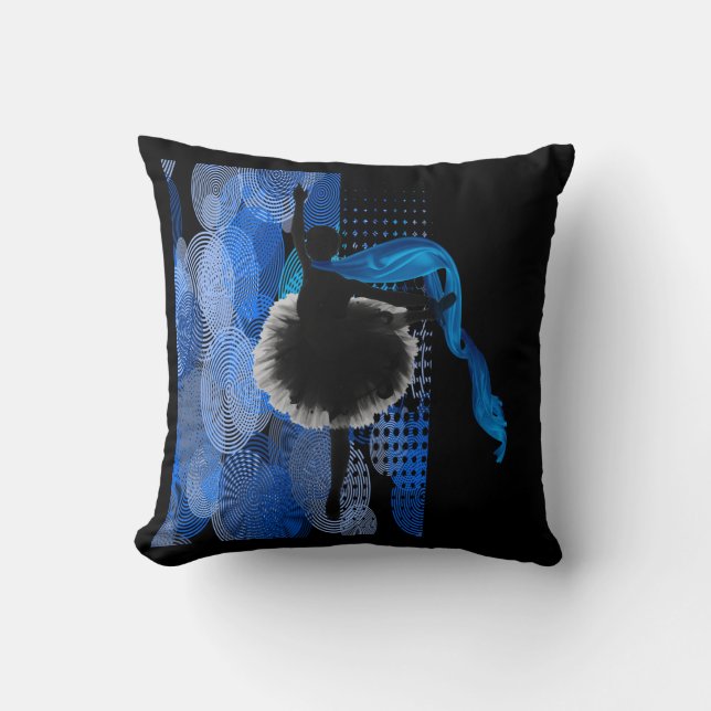 Danseur De Ballet Sur Coussin Arrière - plan Noir  (Recto)