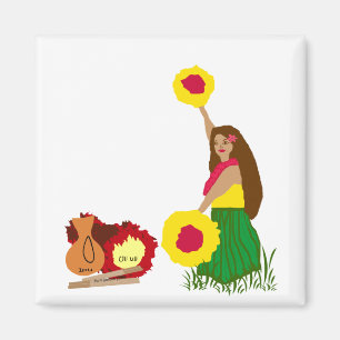 Danseur de danse polynésienne avec son aimant