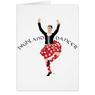 Danseur highlandais écossais rouge et noir