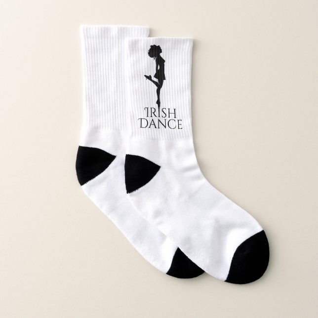 Danseur irlandais hard Shoe noir et blanc danse (Paire)
