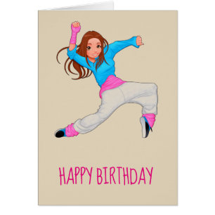 Danseur mignon d'anniversaire d'houblon d'houblon