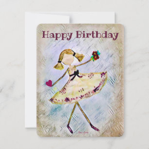 Danseur personnalisé Birthday Card ballerina