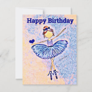 Danseur personnalisé Birthday Card ballerina