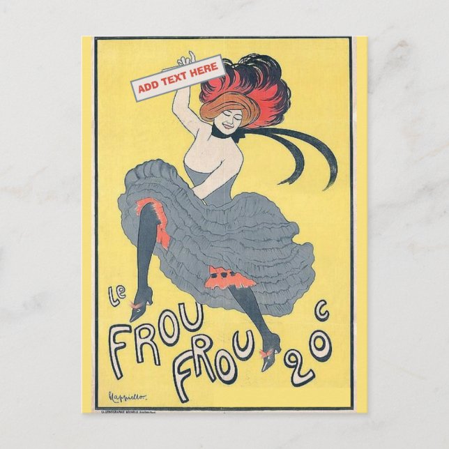 Danseur vintage, modifier le texte Carte postale (Devant)