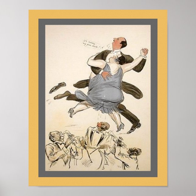 Danseurs caricaturaux Art Déco 1927 (Devant)