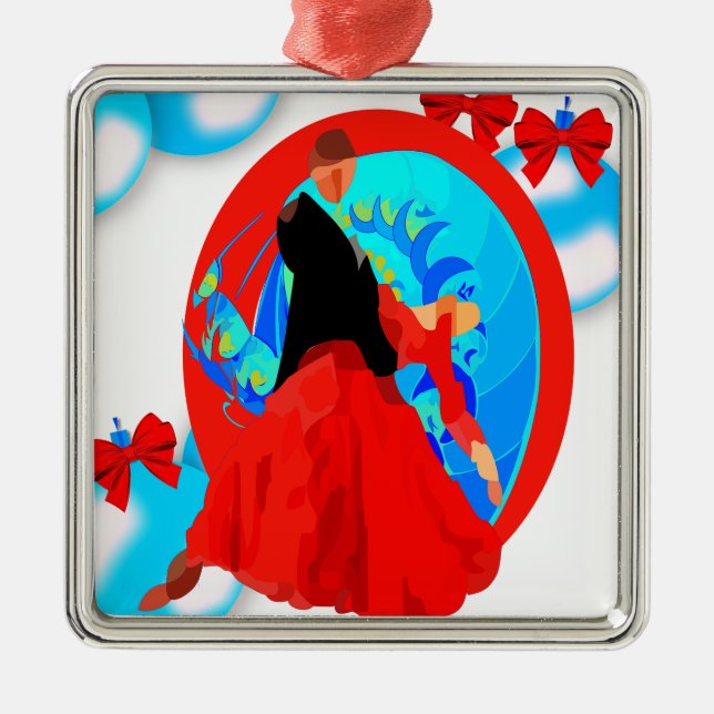 Danseurs De Salle De Bal Avec Ornements Et Vaches  (Devant)