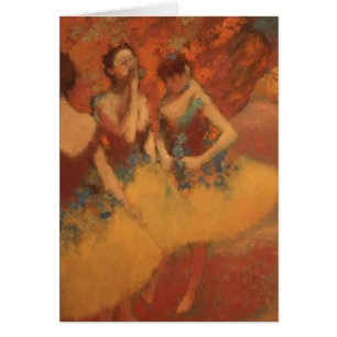 Danseurs d'Edgar Degas   dans des jupes jaunes