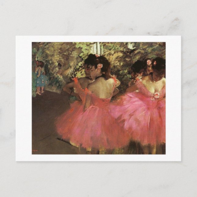 Danseurs en rose carte postale (Devant)