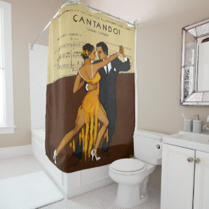 Danseurs Tango Tango Concion Douche Rideau