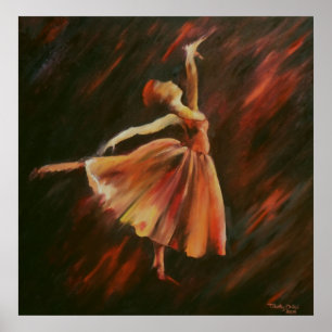 Danseuse de ballet arabesque - Impression en toile