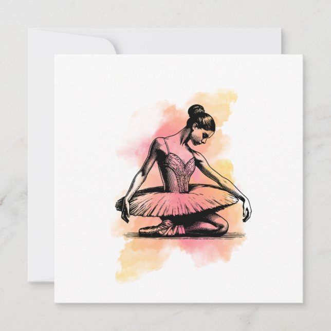 Danseuse de ballet dansant en couleur  (Devant)