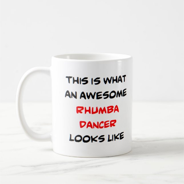 danseuse de rhumba, énorme tasse de café (Gauche)