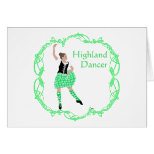 Danseuse des Highlands écossais Nœud celtique Vert