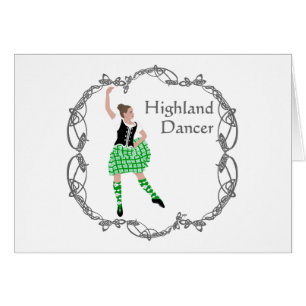Danseuse des Highlands écossais Nœud celtique Vert