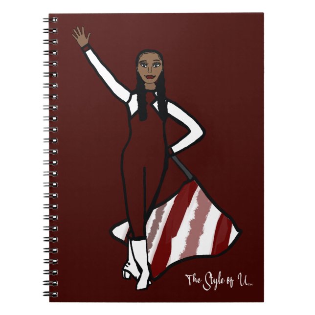 Danseuse Drapeau Bourgogne Blanc Accent F Carnet (Devant)