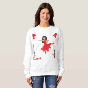 Danseuse émoji femmes sweatshirt