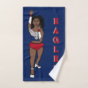 Danseuse/Majorette Serviette Marine Aigle Argent A