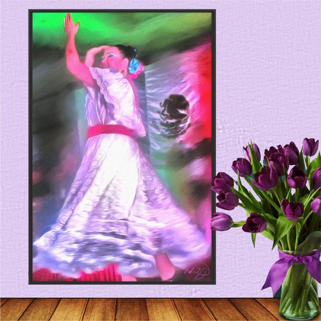 Danseuse mexicaine 0175 Impression sur toile (Créateur téléchargé)