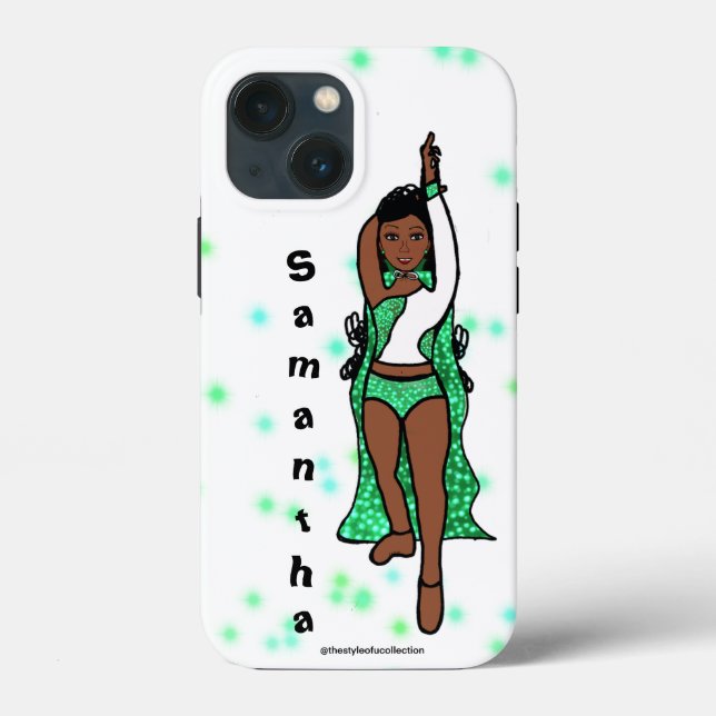 Danseuse personnalisée iPhone / coque ipad Green C (Verso)