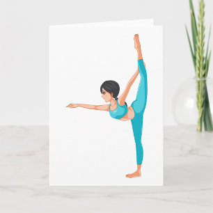Danseuse Stretching Danse Exercice Greeting Cartes
