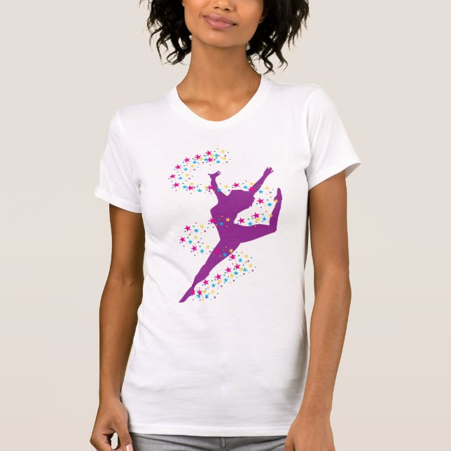 Danseuse violette avec T-shirt Stars (Devant)