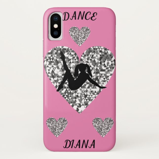 Dansez à peine là iPhone X coque en rose. (Dos)