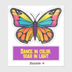 Dansez en couleur, montez en lumière. Autocollant