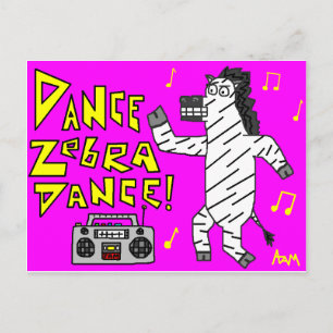 Dansez Zebra Dance ! Carte postale