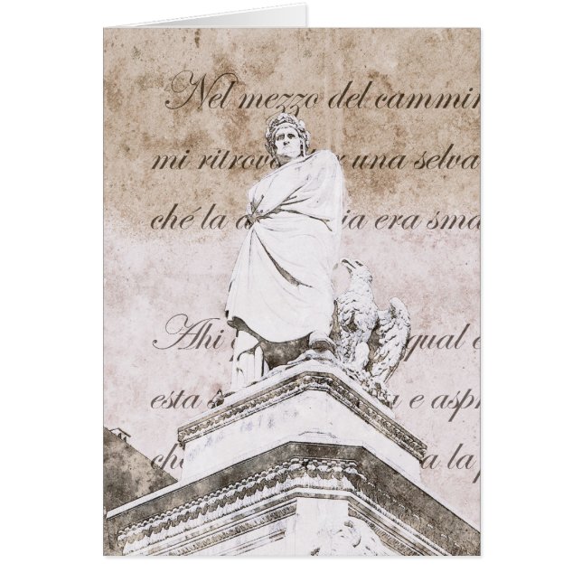 Dante Alighieri avec des vers de l'enfer, C divin (Devant)